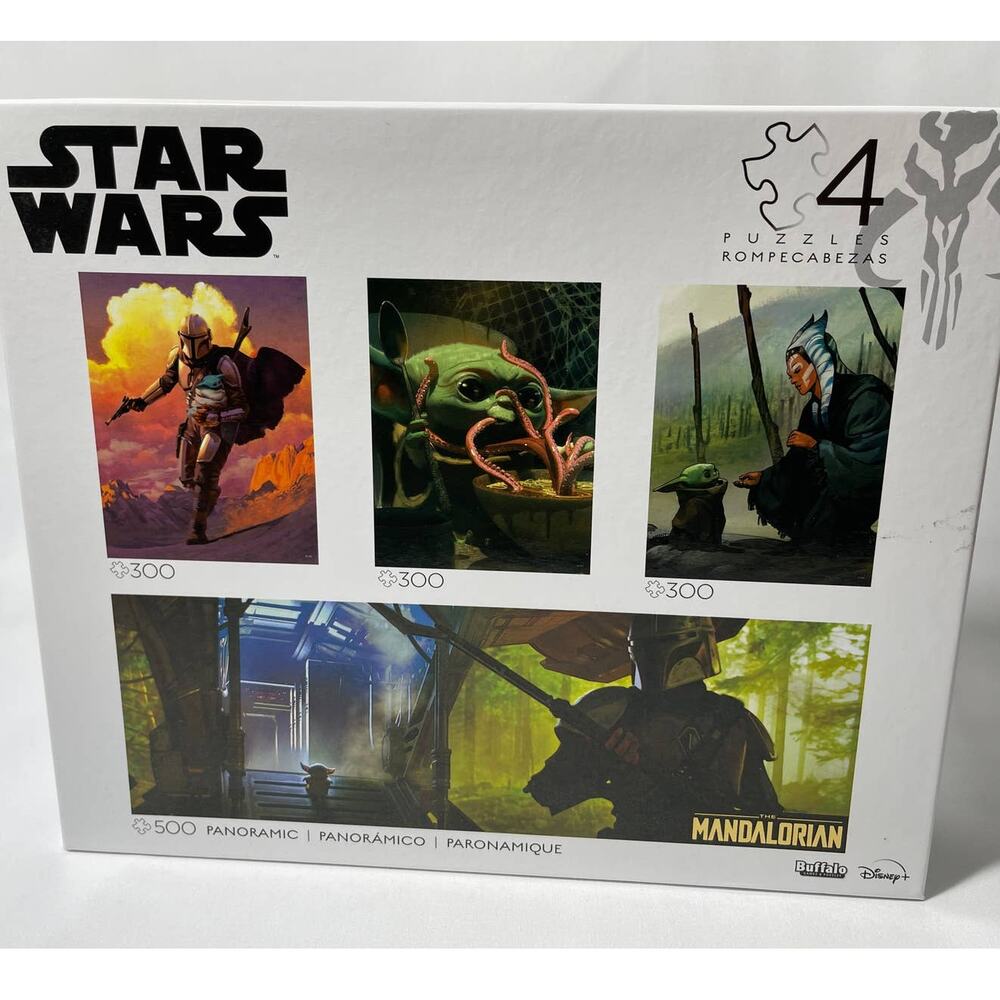 Star Wars Mandalorian Multipack Buffalo Games 4-in-1 jigsaw puzzles NEW